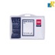 Deli Extend Hard PP Grey Name Badge Horizontal 85x53mm With Grey Lanyard Item No.5744