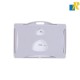 Deli Extend Hard PP Grey Name Badge Horizontal 85x53mm With Grey Lanyard Item No.5744