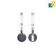 Deli Retractable Easy Buckle  ID Card Lanyard Rope Metal Clip Buckle Black Item No.8309
