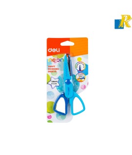 Deli Neon Crafting Scissors Blister Pack Item No.D60001