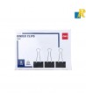 Deli Clasic Binder Clips,Black 51mm,12 Pcs Item No.38561