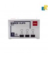 Deli Clasic Binder Clips,Black 19mm,12 Pcs Item No.38565