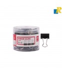 Deli Essential Binder Clip Black 15mm 60 Pcs Item No.8566A