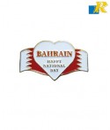 Bahrain Flag Metal Badge - Magnet