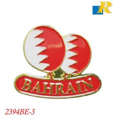 Bahrain Flag Metal Badge - Magnet