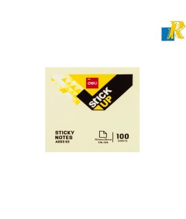 Deli Stick Up Sticky Notes 76x76mm Yellow Colour 100 Sheets Item No.A00353
