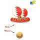 Bahrain Flag Metal Badge - Magnet