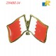 Bahrain Flag Metal Badge - Magnet