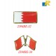 Bahrain Flag Metal Badge - Magnet