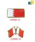 Bahrain Flag Metal Badge - Magnet