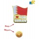 Bahrain Flag Metal Badge - Magnet