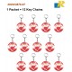 Keychain Button Badge with Mirror -58mm
