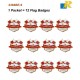 Bahrain Flag Metal Badge - Magnet